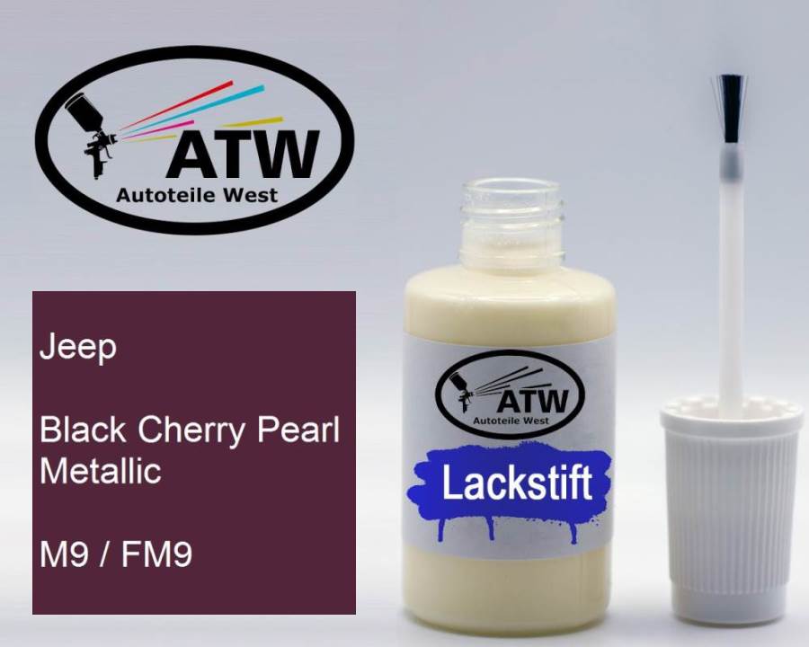 Jeep, Black Cherry Pearl Metallic, M9 / FM9: 20ml Lackstift, von ATW Autoteile West.